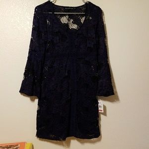 CRYSTAL DOLL 2pc Navy Blue Dress Medium